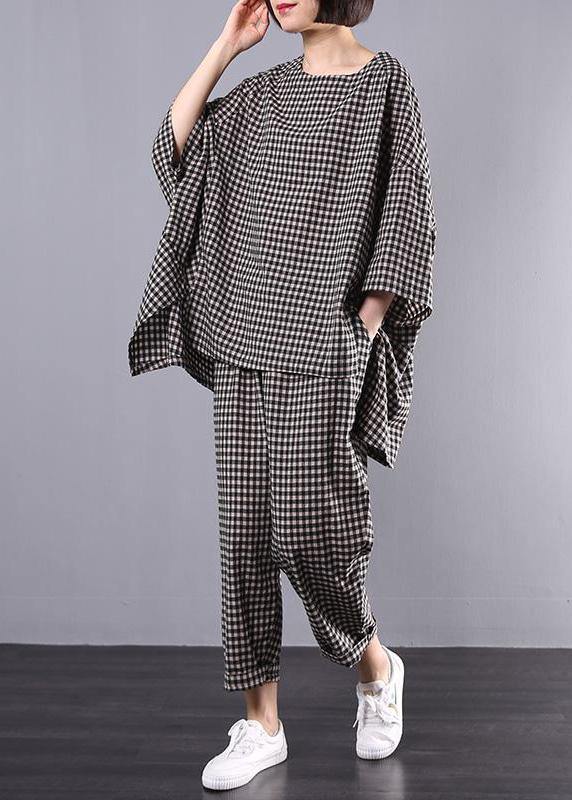 Kvinders Vintage Bluse og Bukser Sæt Chic Mønster