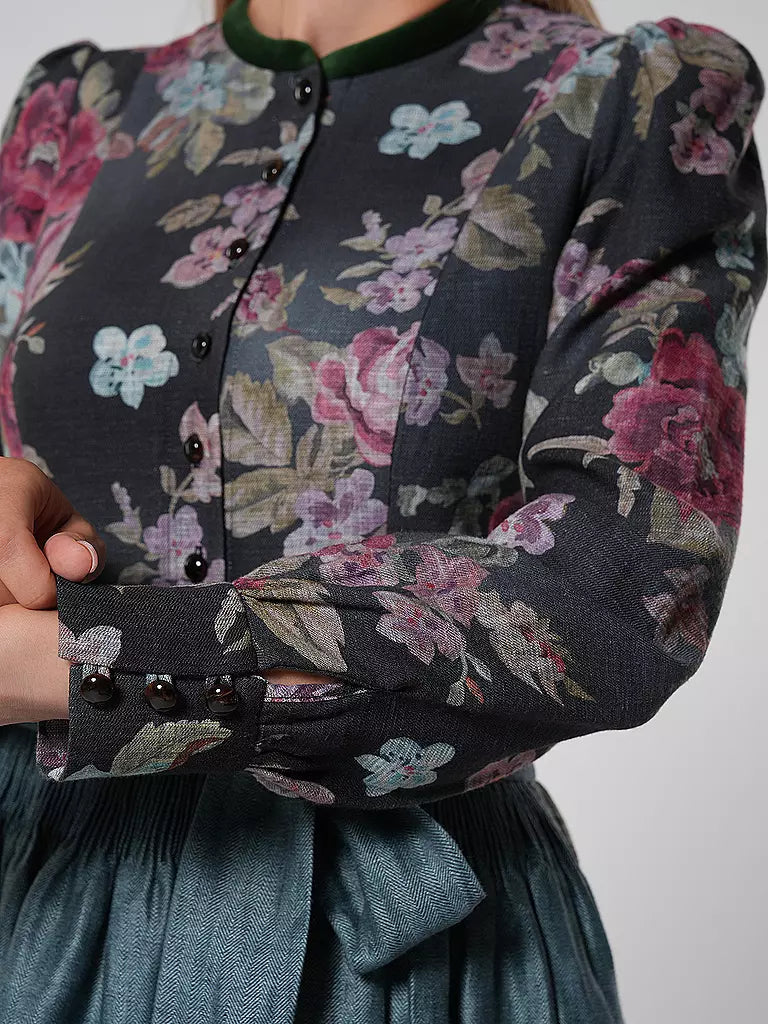 Kvinders Vintage Dirndl Kjole med Blomstermønster