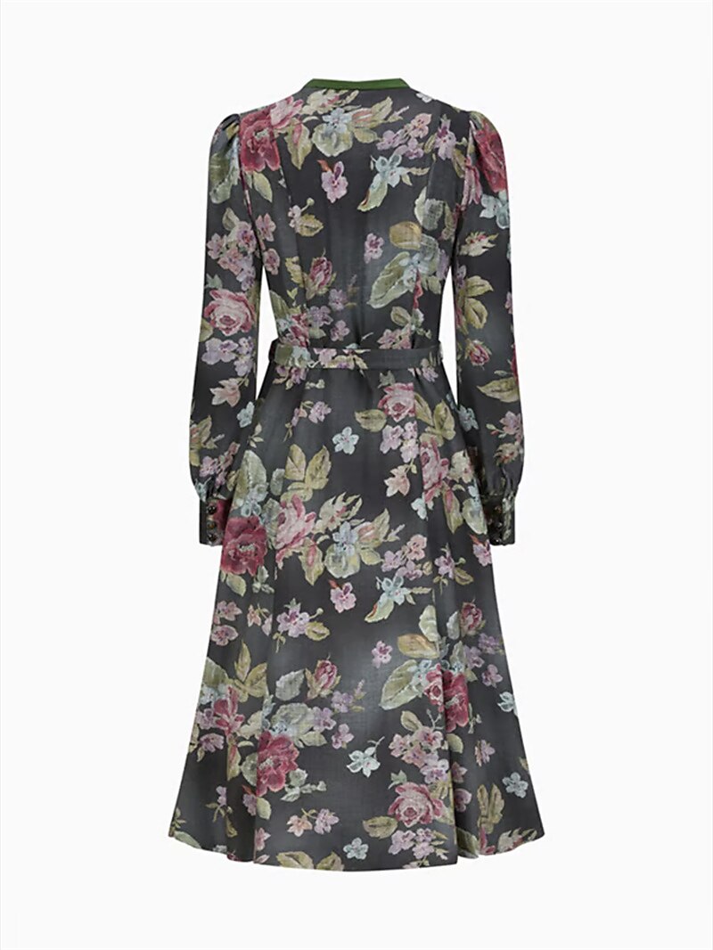 Kvinders Vintage Dirndl Kjole med Blomstermønster