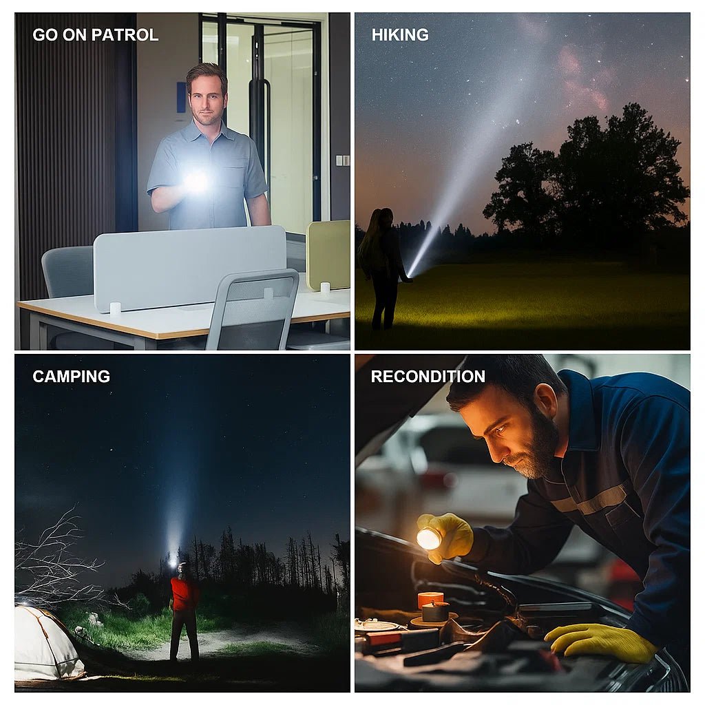 LED Lommelygte med Teleskopisk Zoom