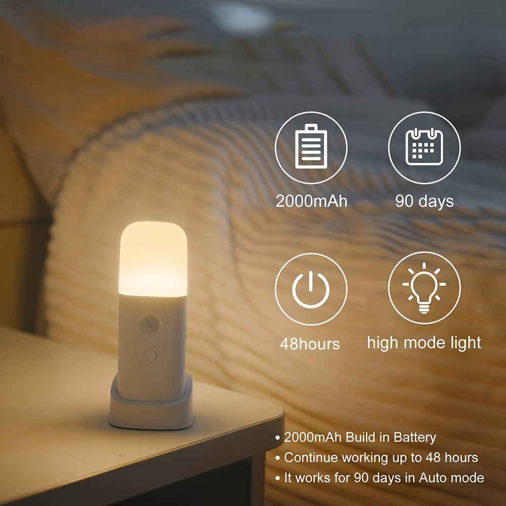 LED Natlampe med Bevægelsessensor Justerbar Lysstyrke