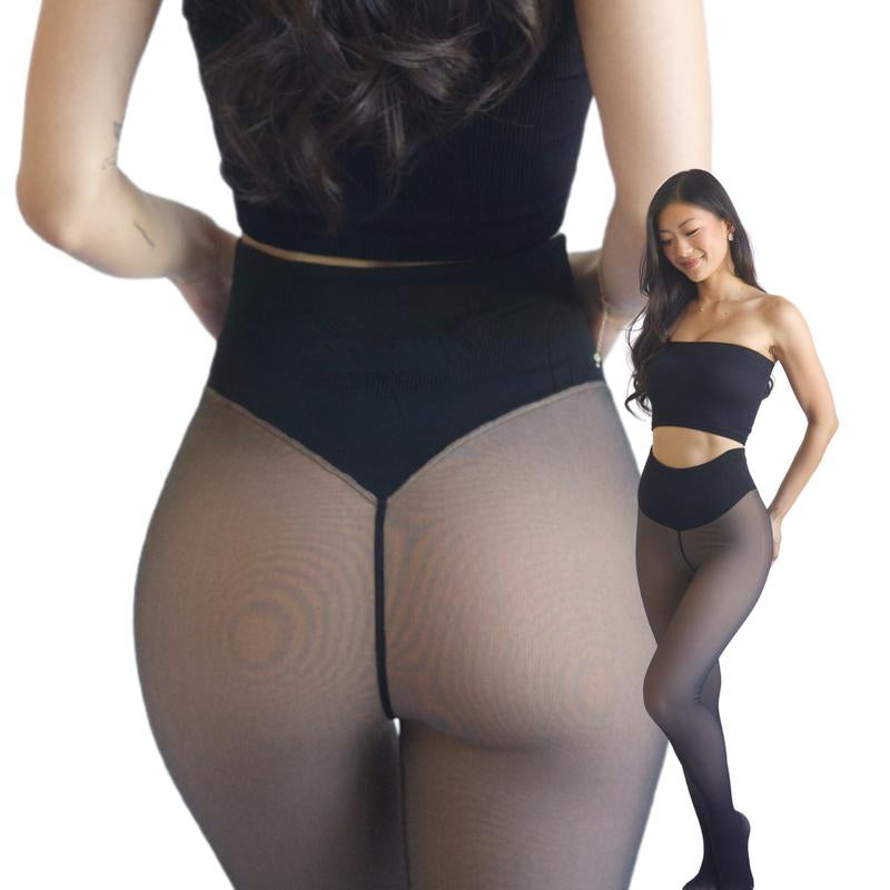 ThermoCurve | Original Fleeceforede Leggings Talje Bestemmende Varm Slank