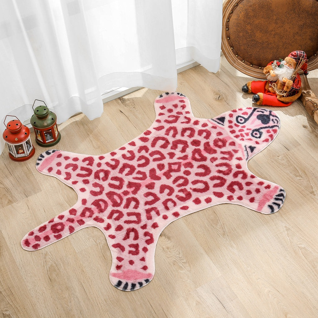 Leopardprint Tæppe i Unik Form