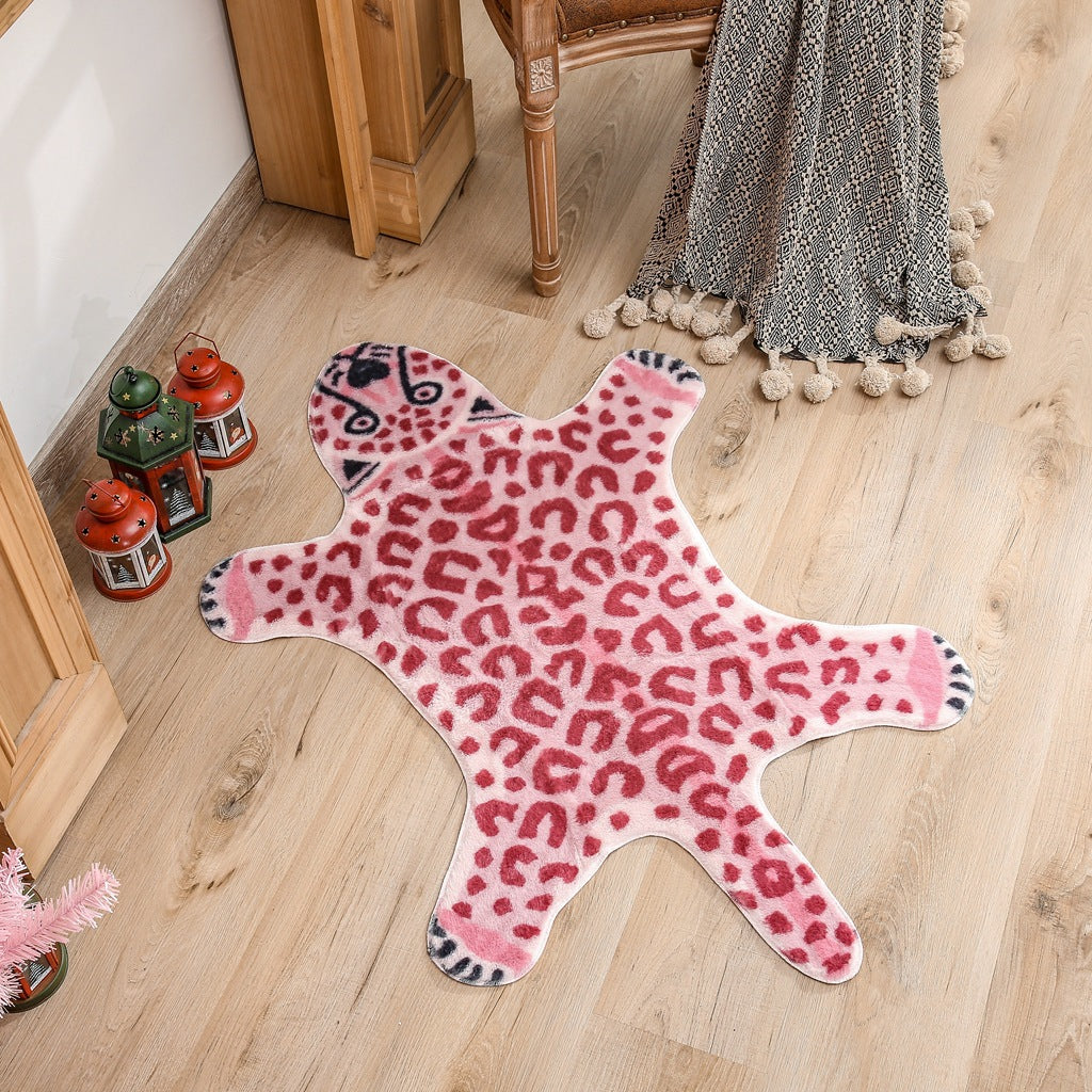 Leopardprint Tæppe i Unik Form