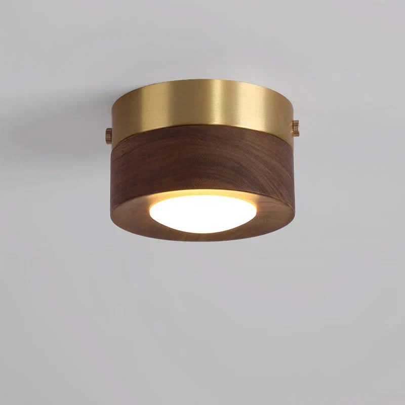 Loftlampe i Valnød med LED Belysning