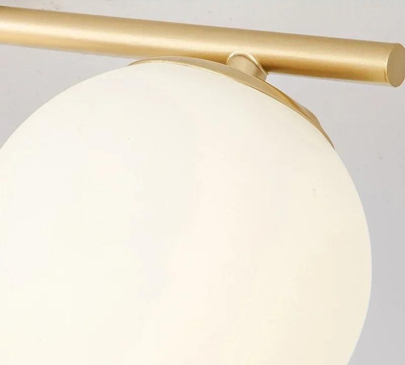 Loftslampe Stue Soveværelse Minimalistisk Glaskugleform Hvid Finish