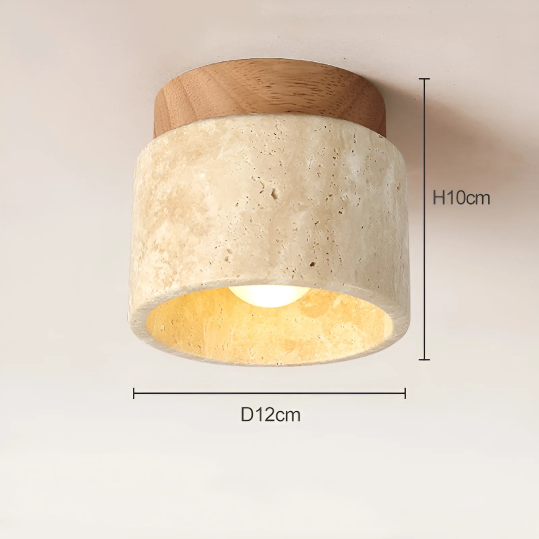 Loftslampe i japansk stil med rustik charme