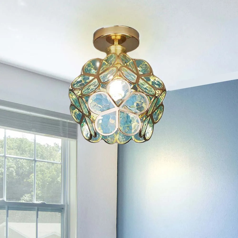 Loftslampe med Blomstermønster til Entré