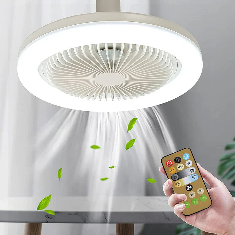 Loftsventilator med Lys og Fjernbetjening Slank Design