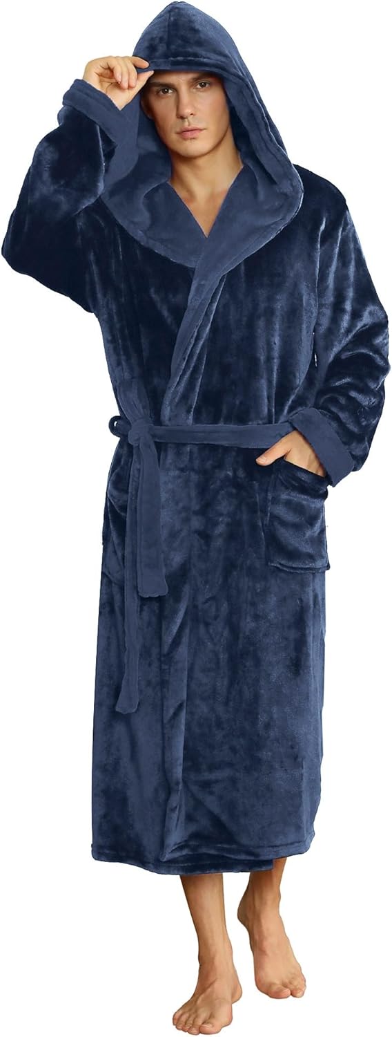 Herre Badekåbe Med Hætte - Komfortabel Og Stilfuld Fleece Design