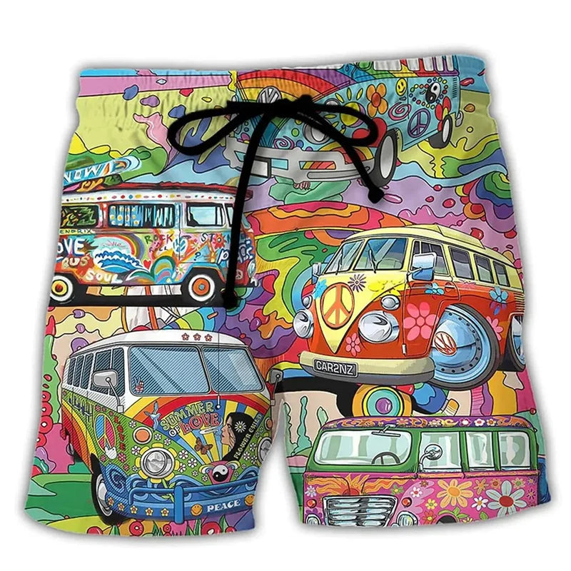 Mænds Badeshorts med Graffiti Design