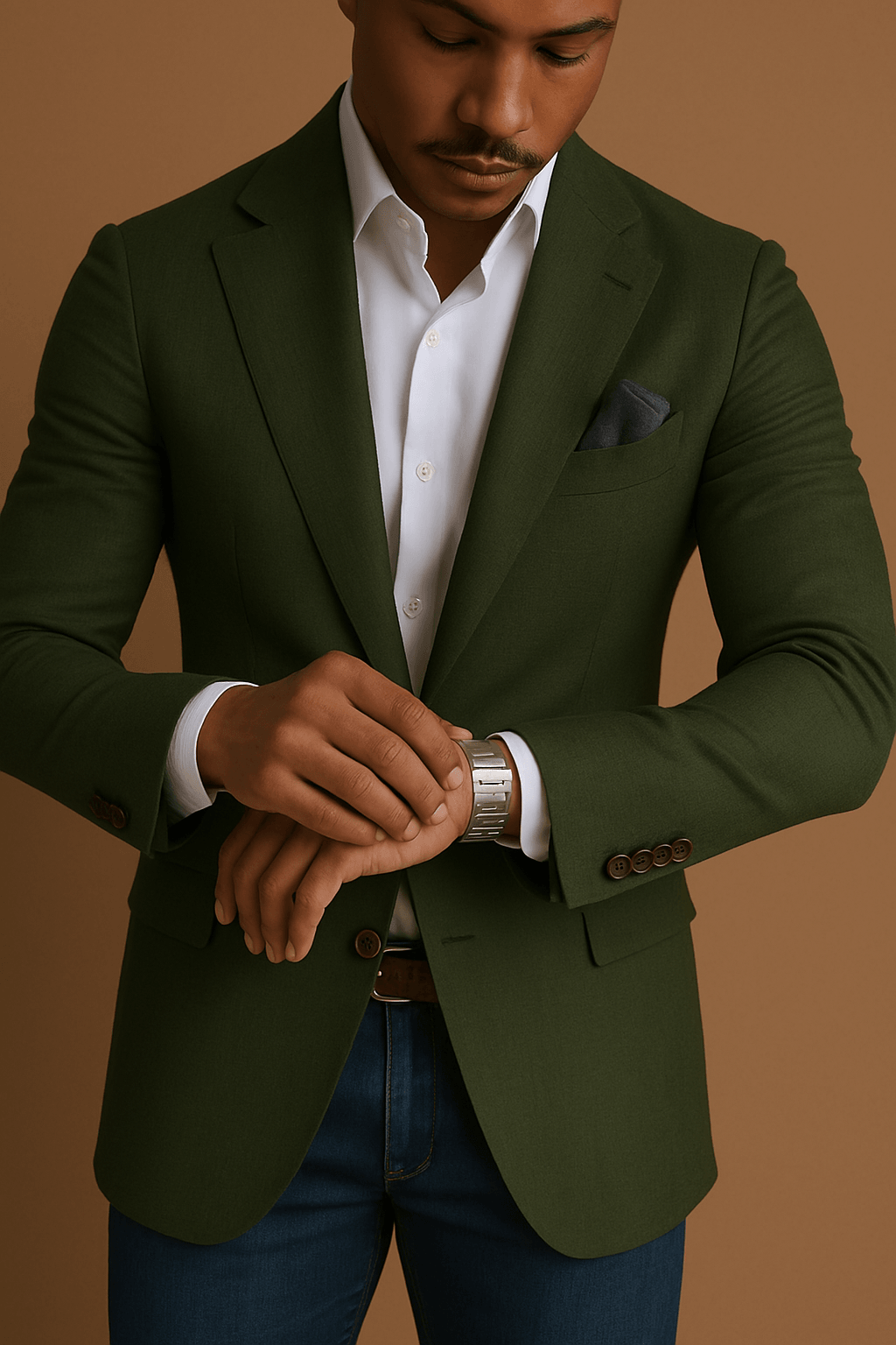 Herre Blazer Tætsiddende Moderne Stil