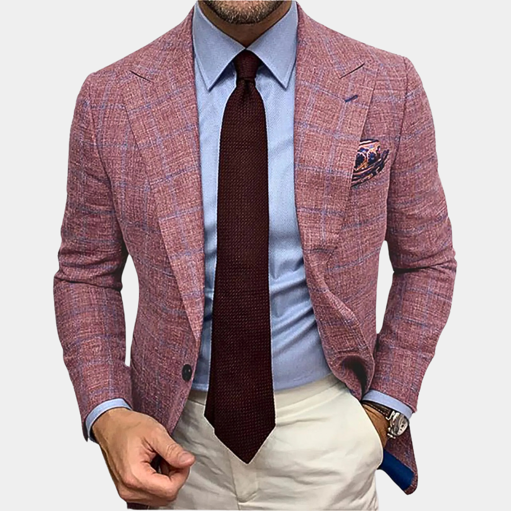 Herre Blazer med Afslappet Krave og To Knapper