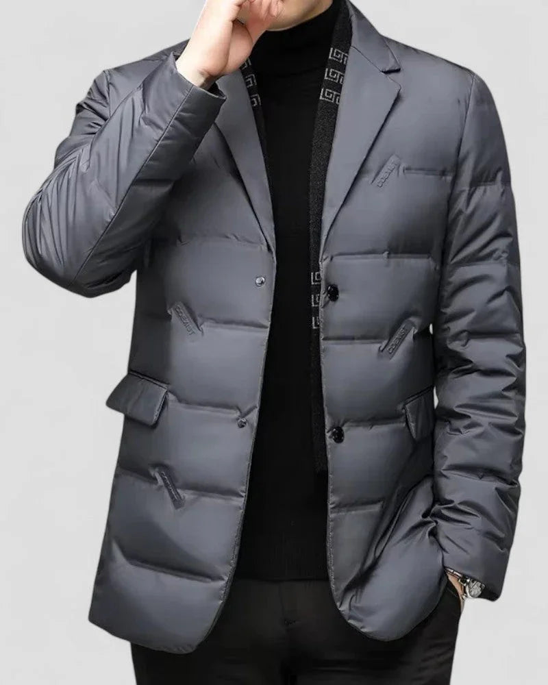 Herre Blazerjakke Quiltet Smart Casual