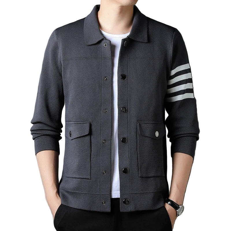 Herre Cardigan Casual Med Knapper