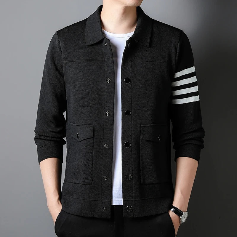 Herre Cardigan Casual Med Knapper