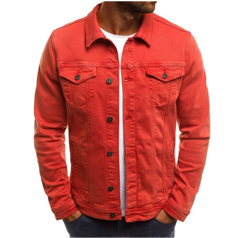 Herre Denim Jakke Regular Fit Button-Up