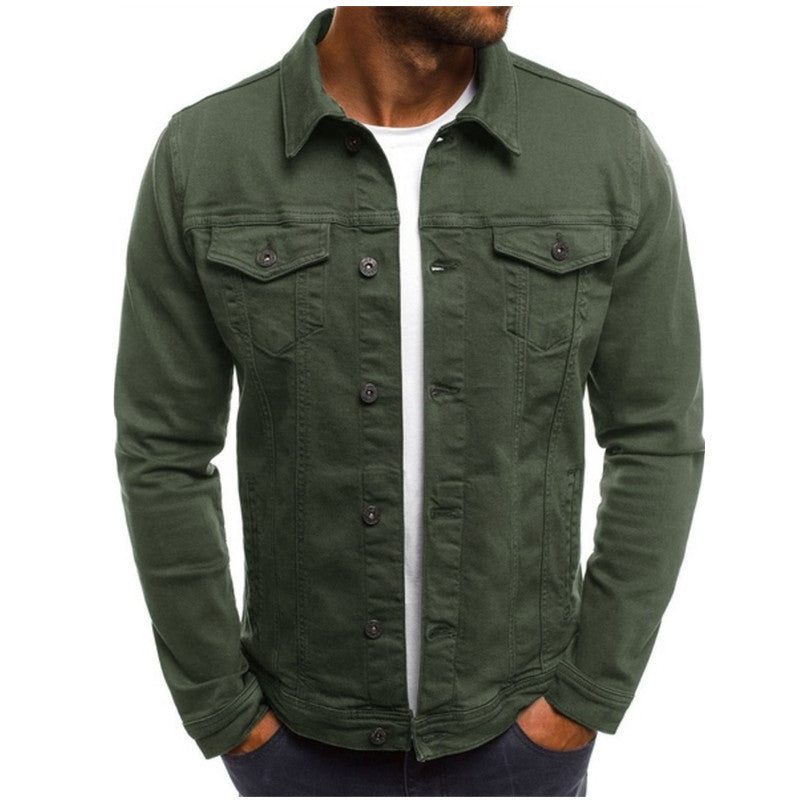 Herre Denim Jakke Regular Fit Button-Up