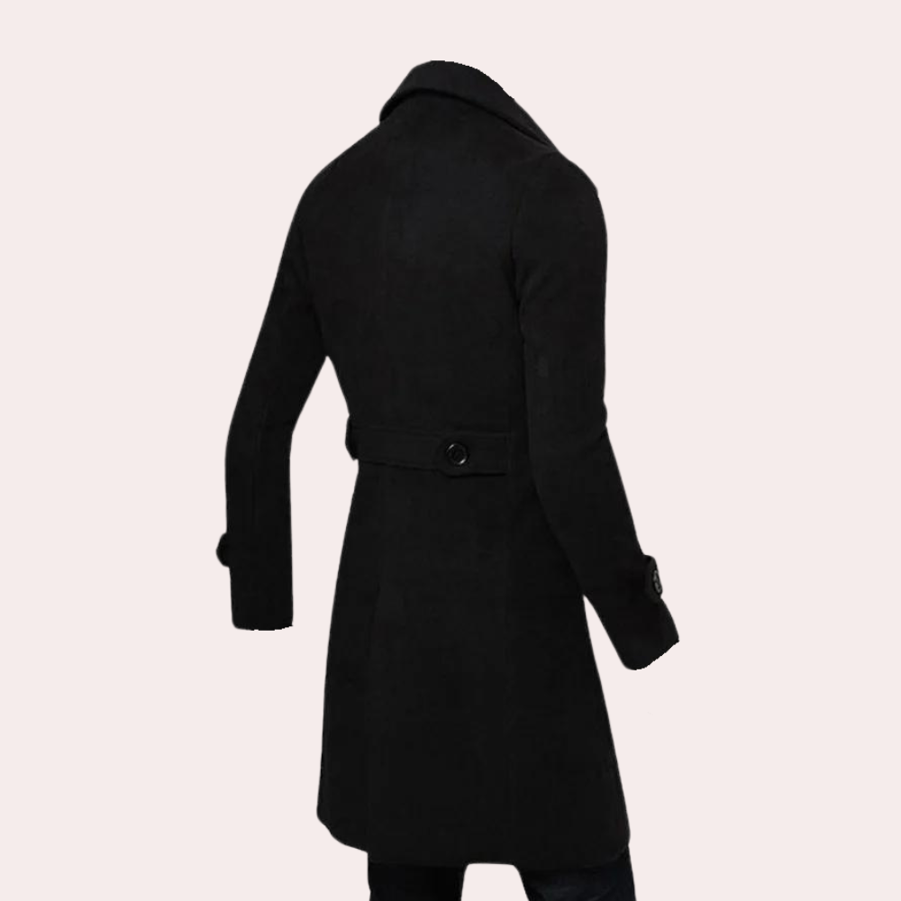 Herre Dobbeltradet Trenchcoat Stilfuld