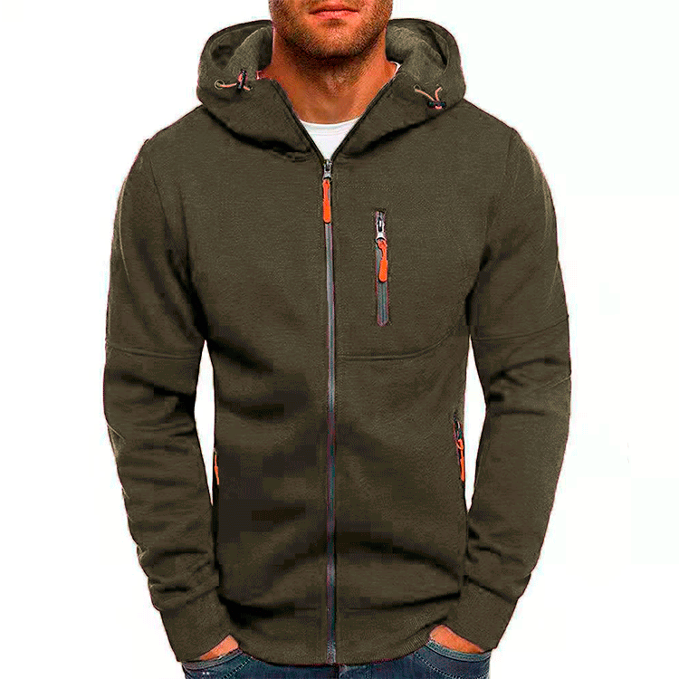 Herre Fleece Hættejakke Casual Stil