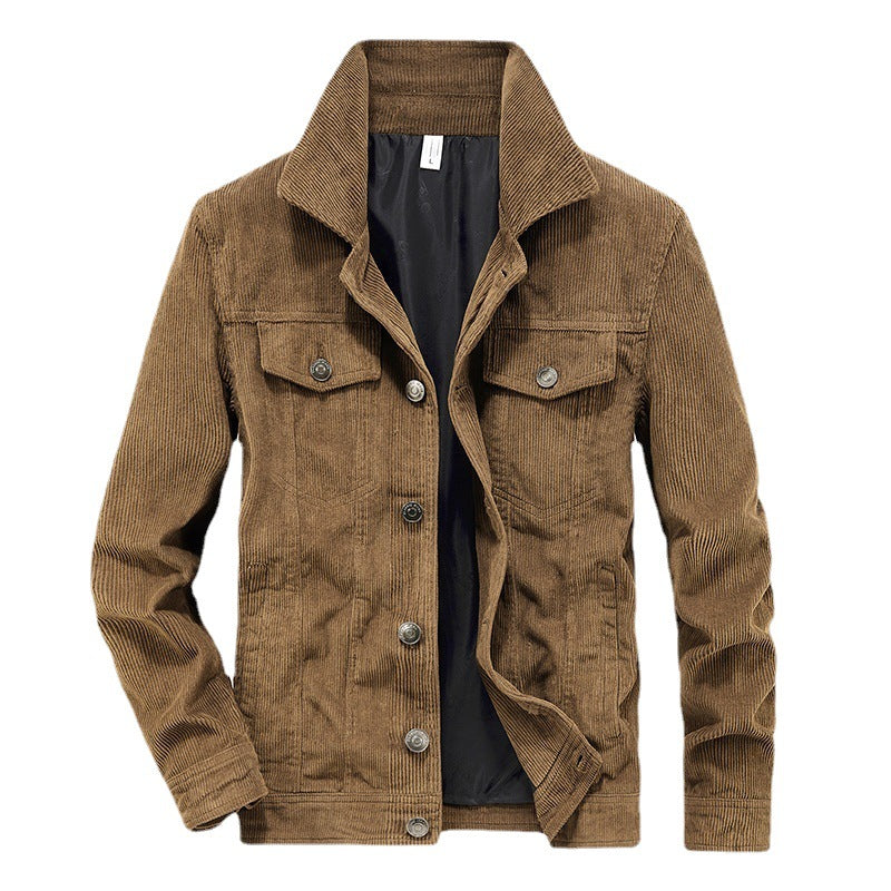Herre Fløjlsjakke Casual Stil Moderne