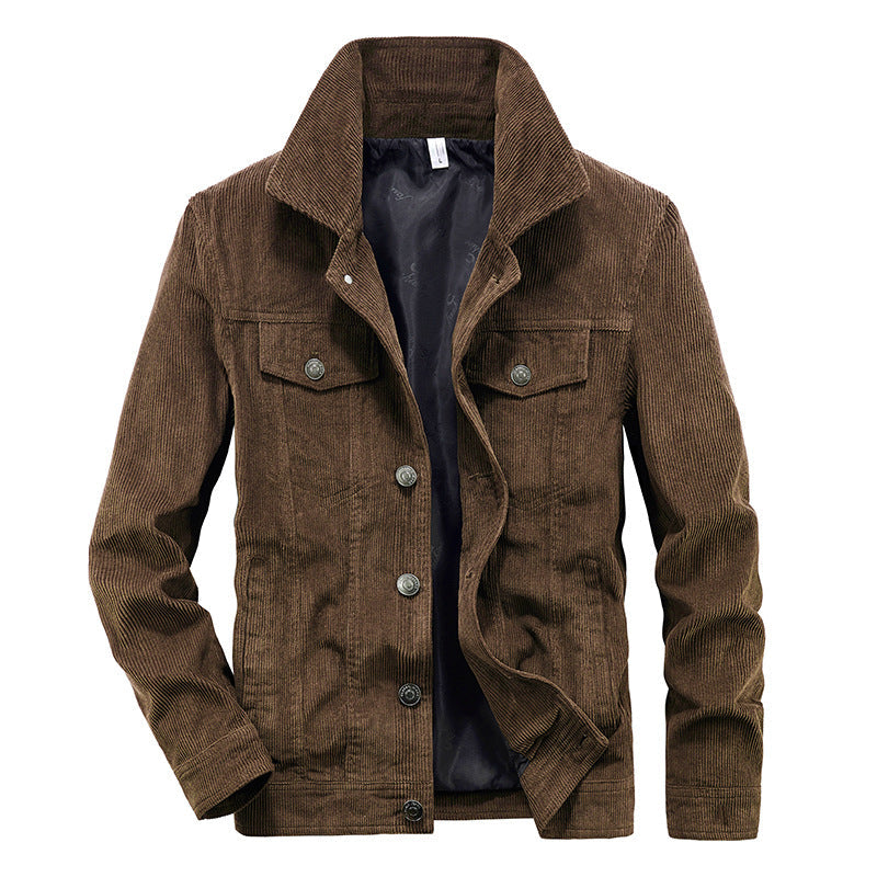 Herre Fløjlsjakke Casual Stil Moderne