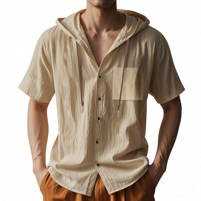 Herre Hættetrøje Button-Up Casual