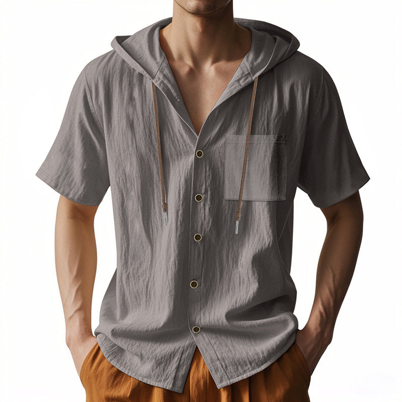 Herre Hættetrøje Button-Up Casual