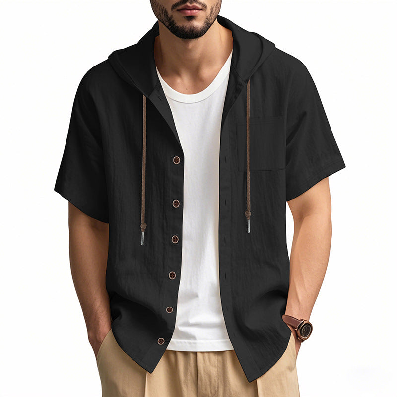 Herre Hættetrøje Button-Up Casual