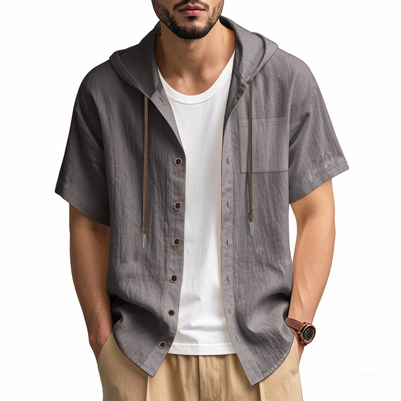 Herre Hættetrøje Button-Up Casual