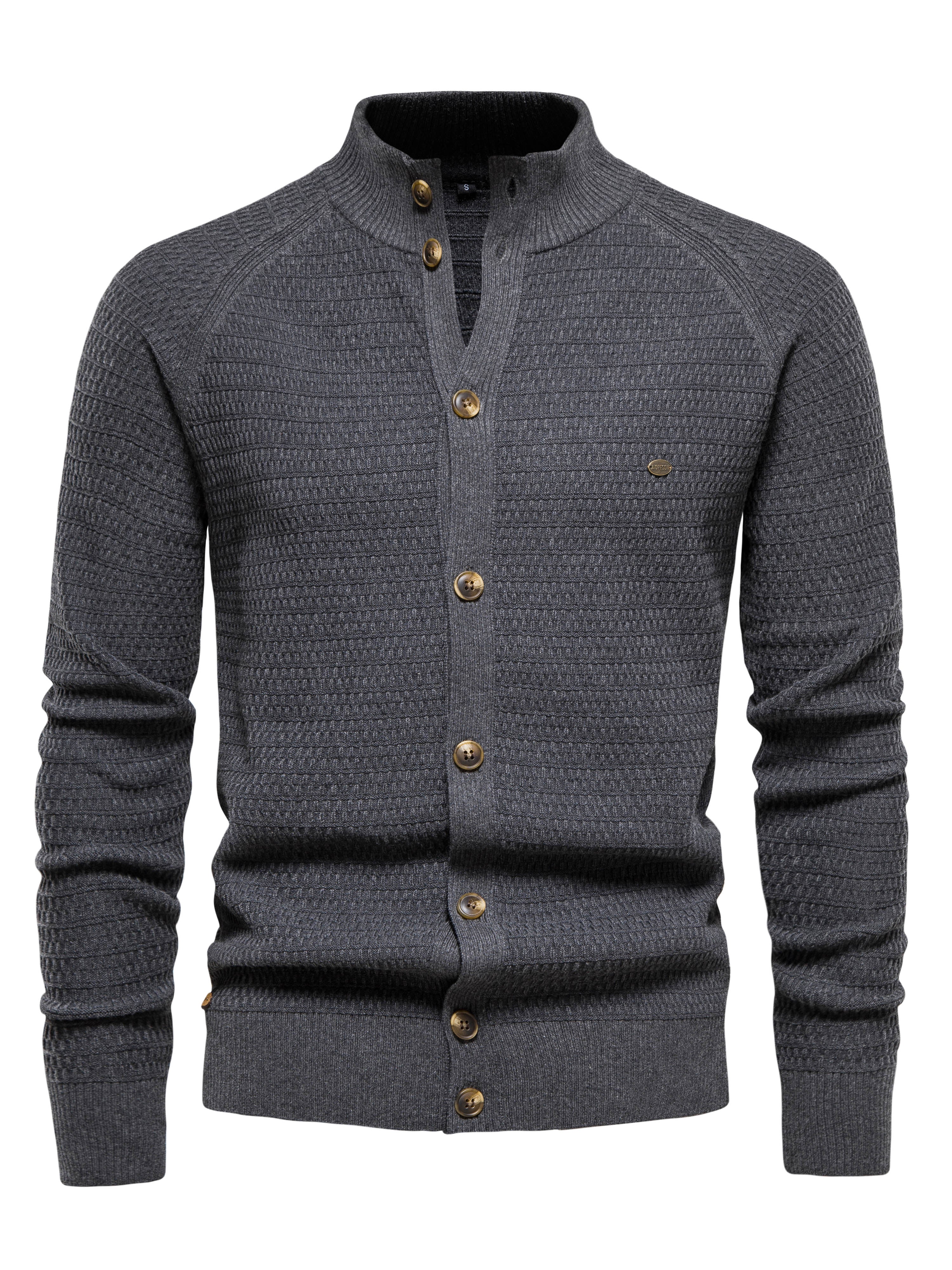 Herre Klippede Sweater med Stativ Krave