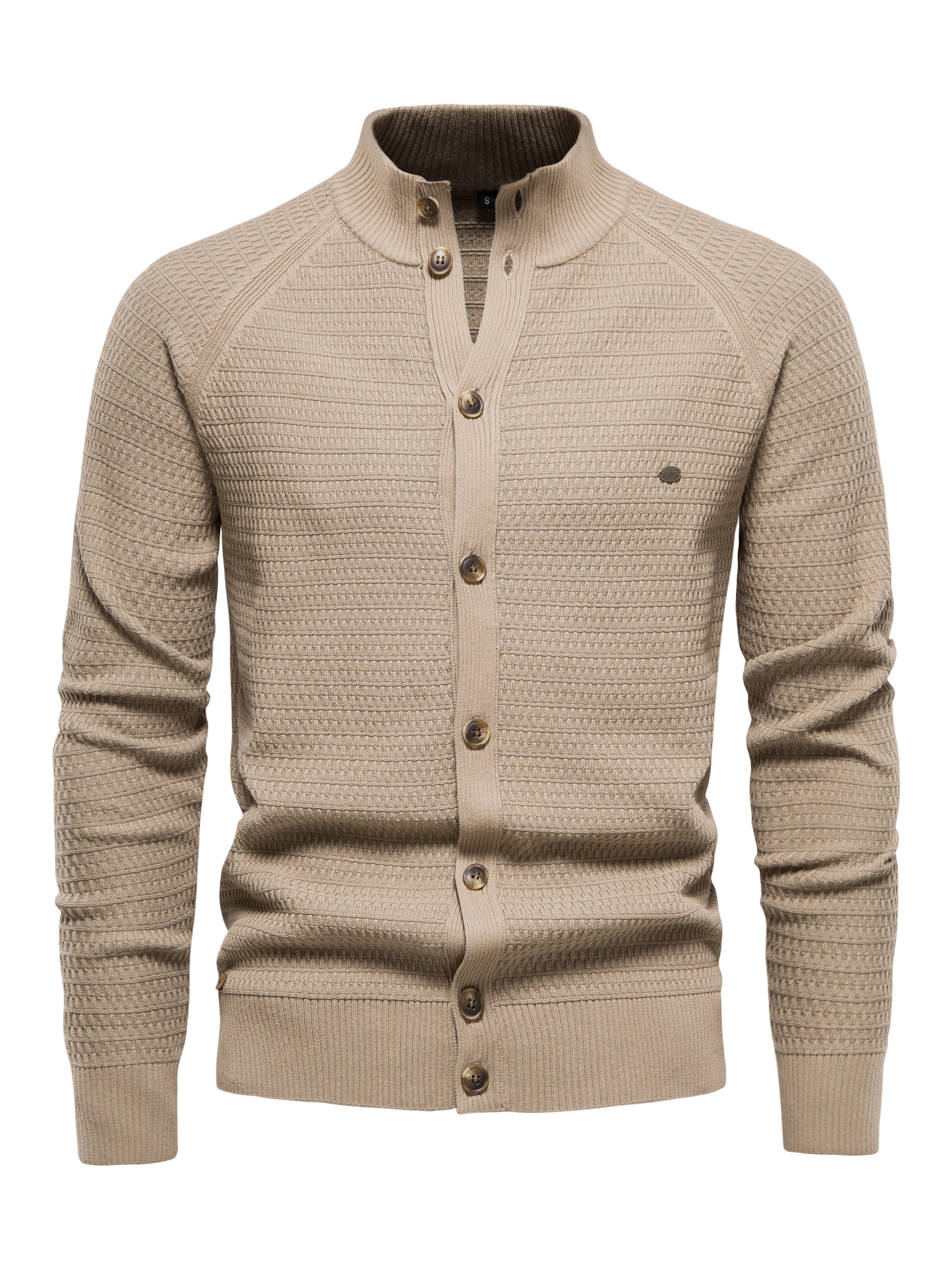 Herre Klippede Sweater med Stativ Krave