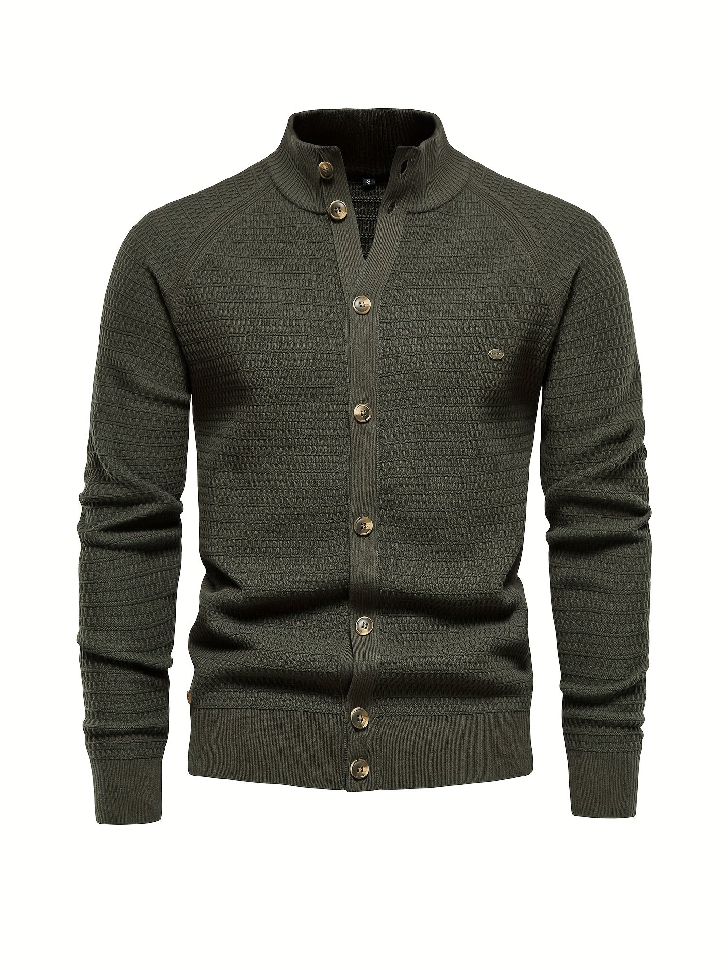 Herre Klippede Sweater med Stativ Krave