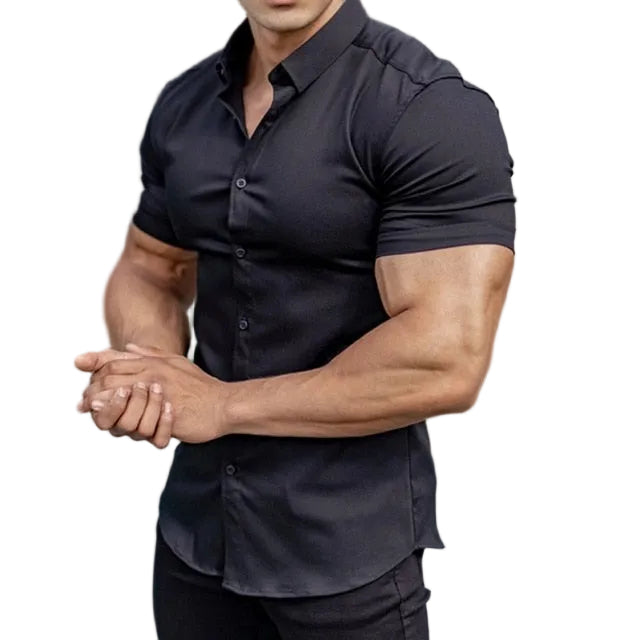 Herre Kortærmet T-shirt Slim Fit Moderne Design