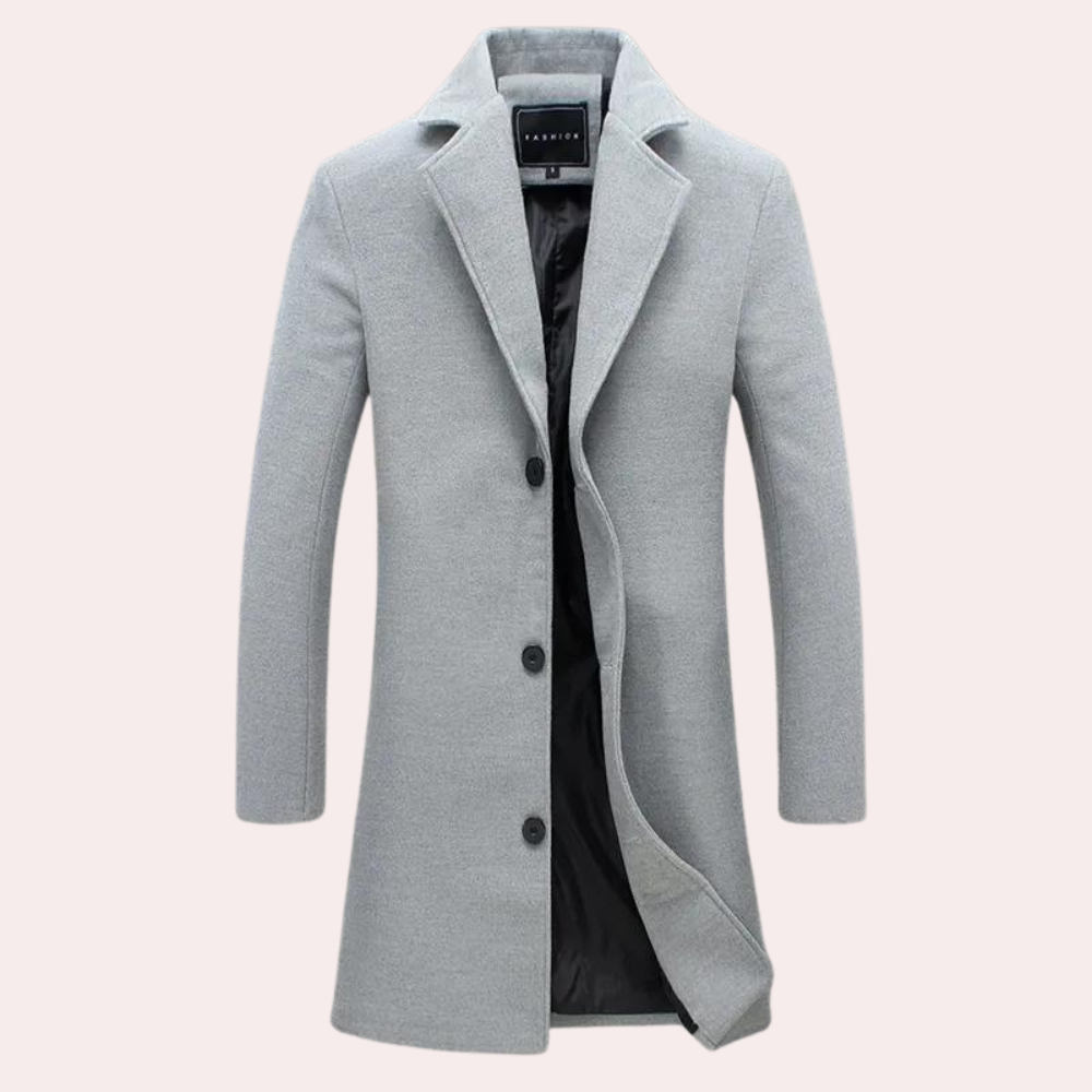 Herre Lang Frakke Moderne Stil