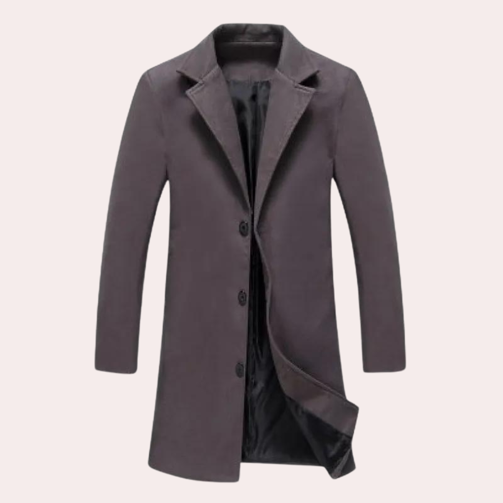 Herre Lang Frakke Moderne Stil