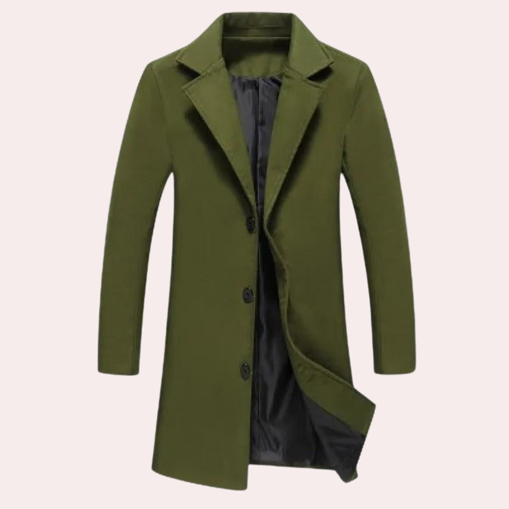 Herre Lang Frakke Moderne Stil
