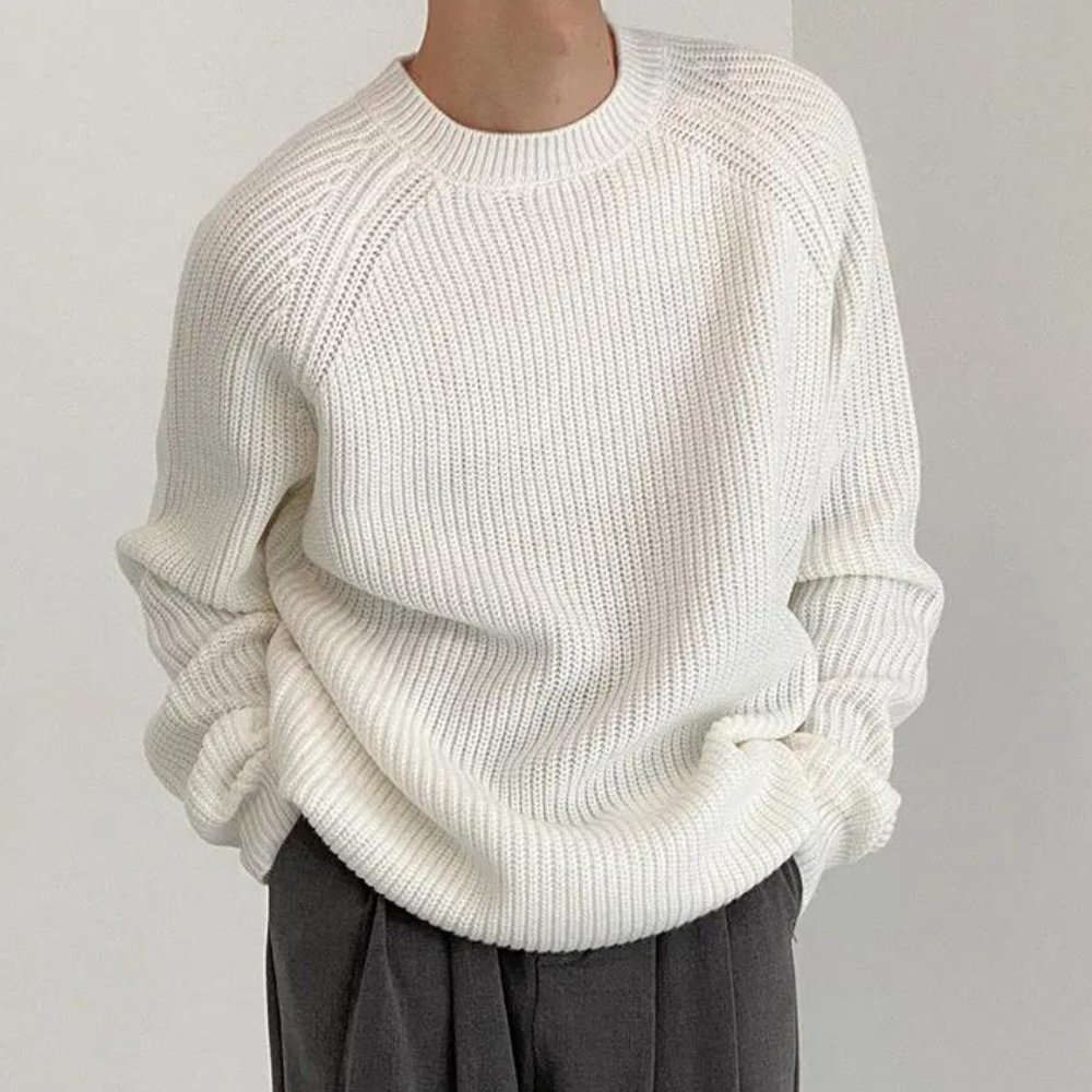 Herre Langærmet Strikket Sweater Afslappet Stil