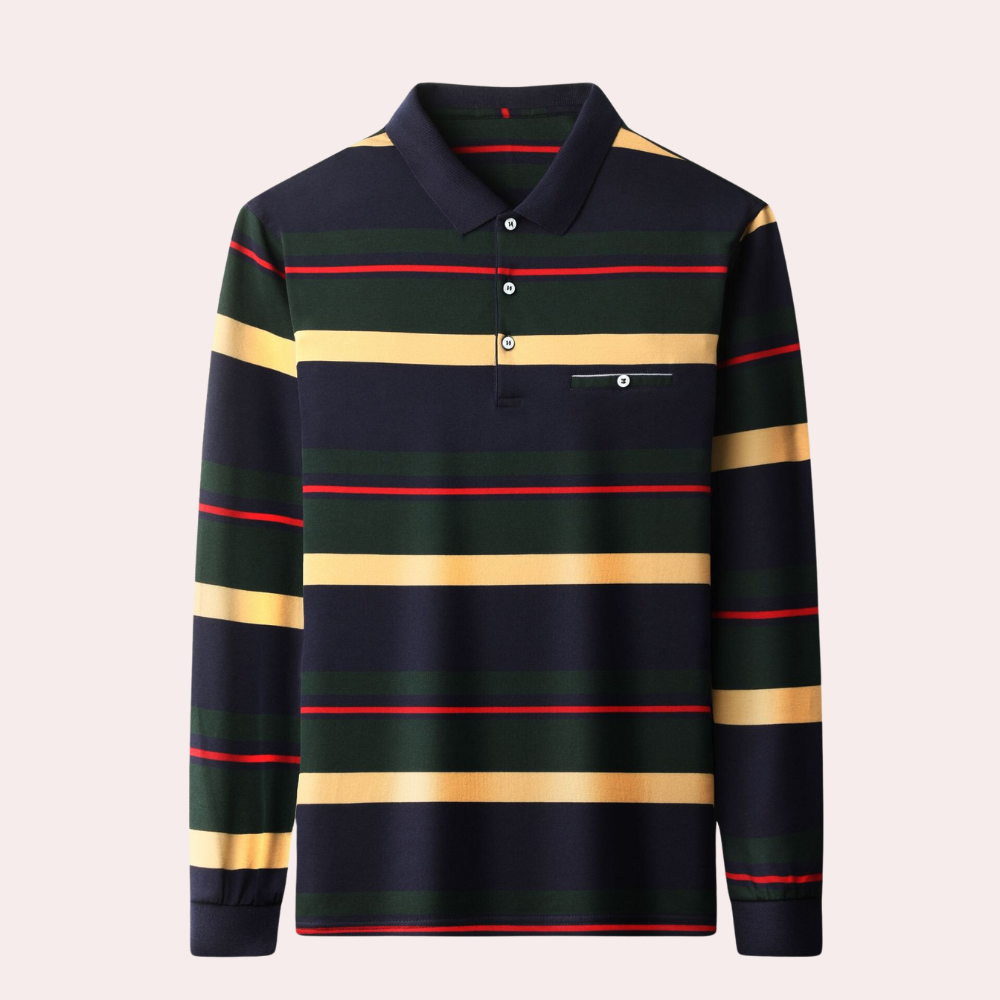 Mænds Langærmet T-shirt med Striber