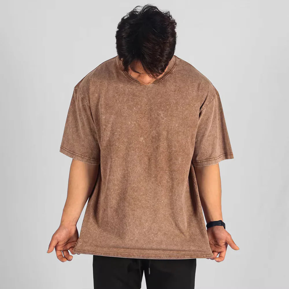 Herre Overdimensioneret T-shirt Casual