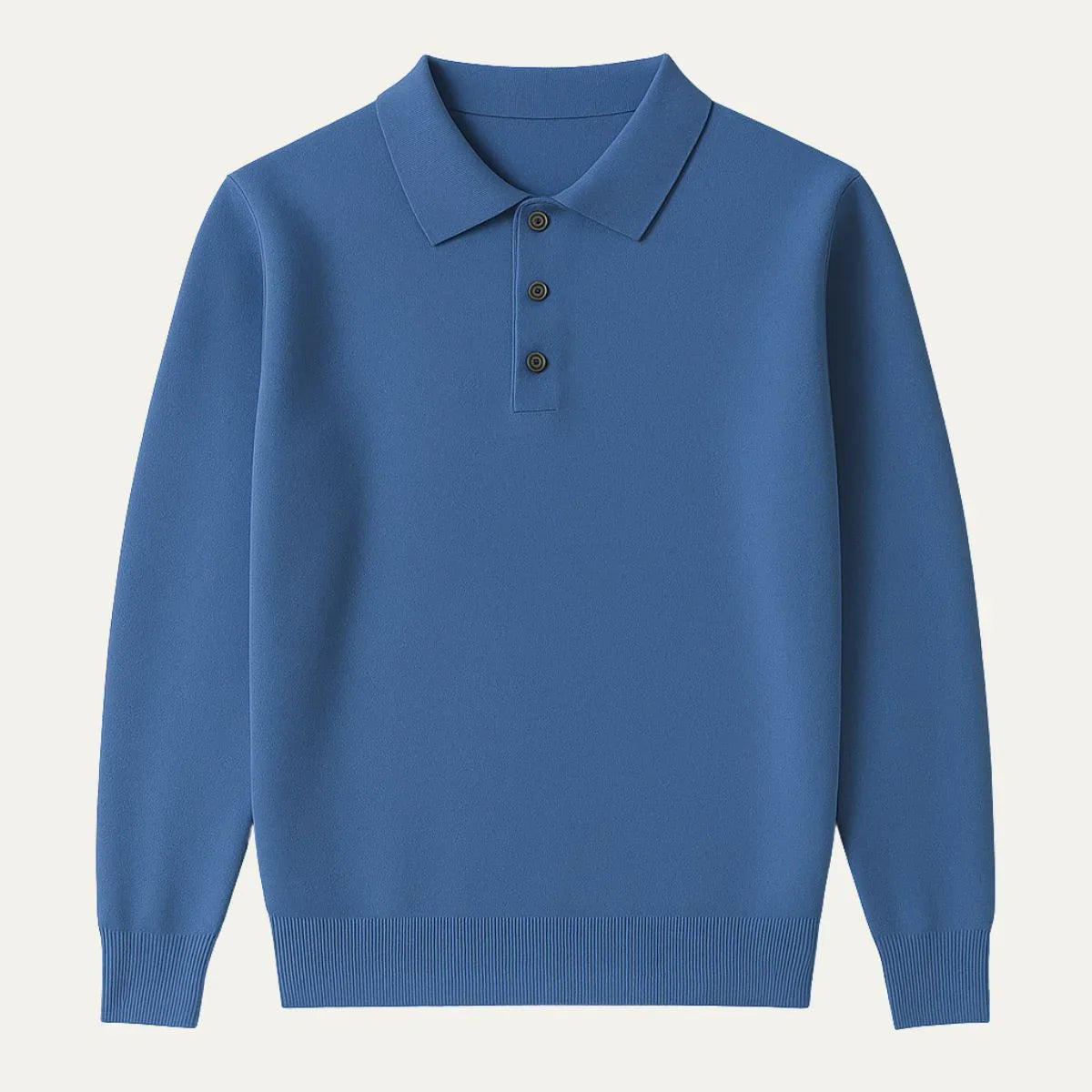 Herre Poloshirt Klassisk Stil 3-Knap Design