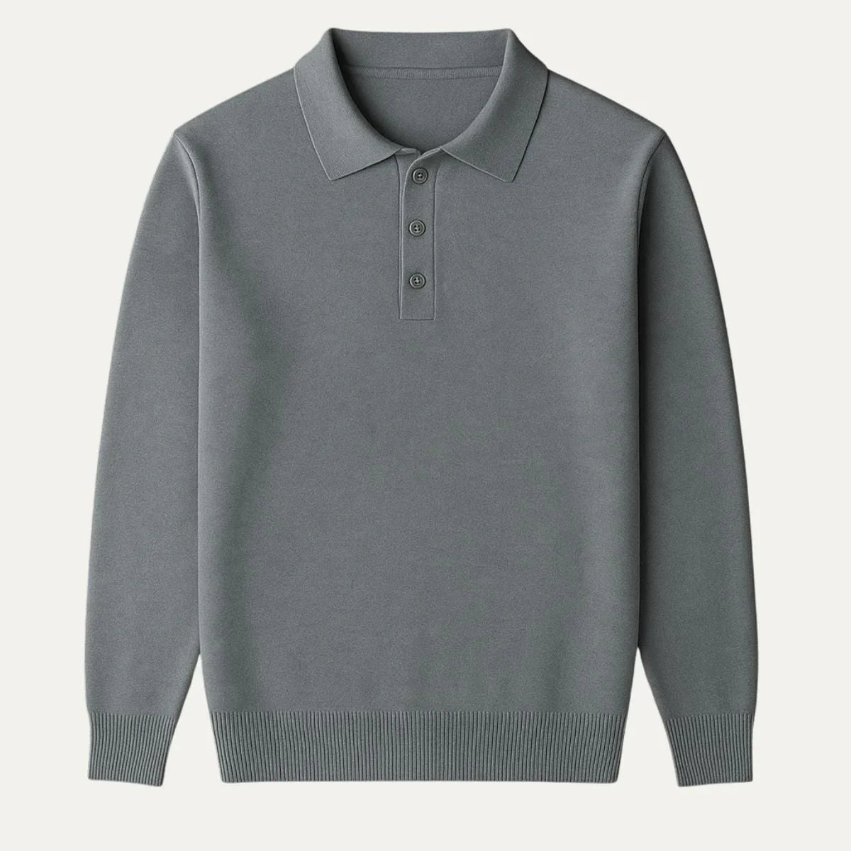 Herre Poloshirt Klassisk Stil 3-Knap Design