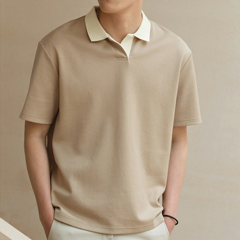 Herre Poloshirt Minimalistisk Design Casual