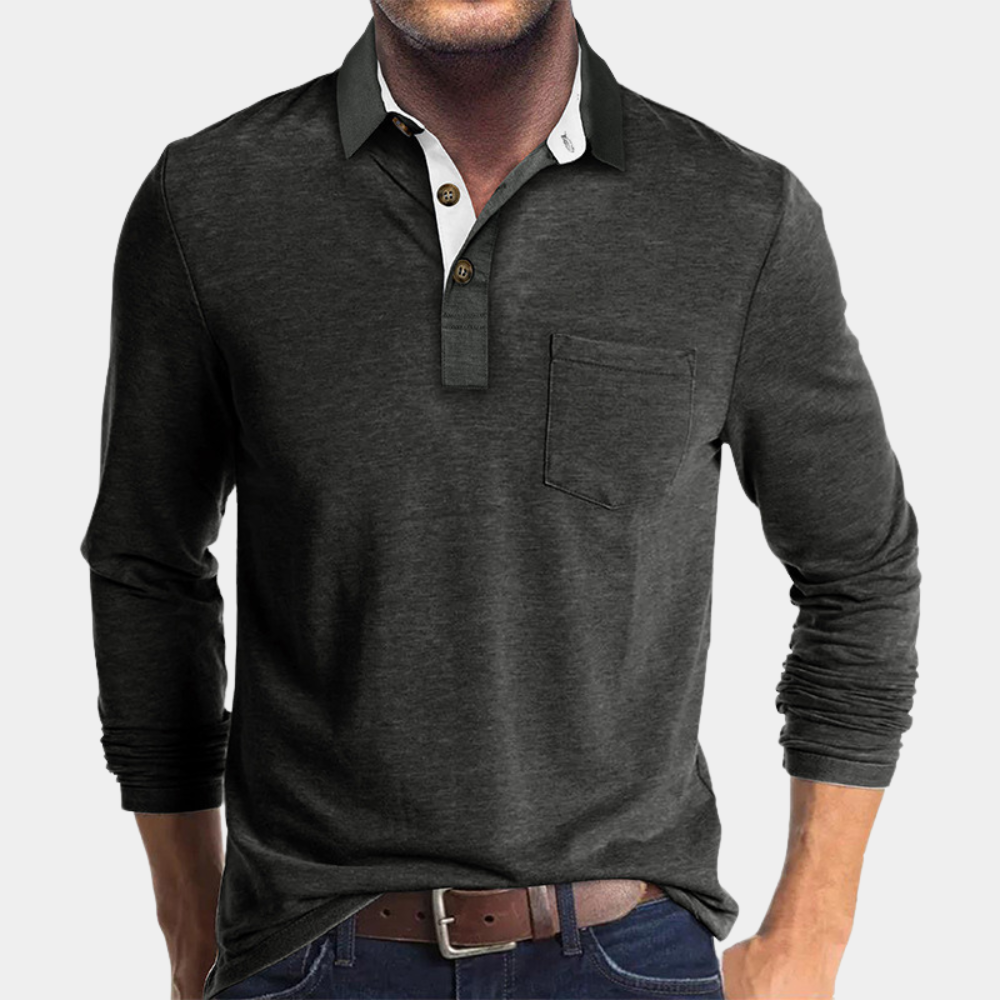 Herre Poloshirt Trendy Casual Stil