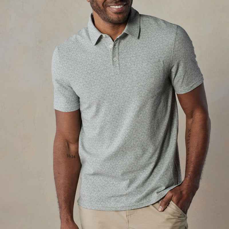 Herre Poloshirt med Brystlomme Klassisk Stil