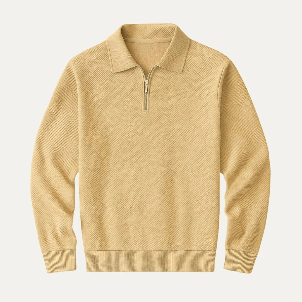Herre Quarter Zip Jumper Casual Stil