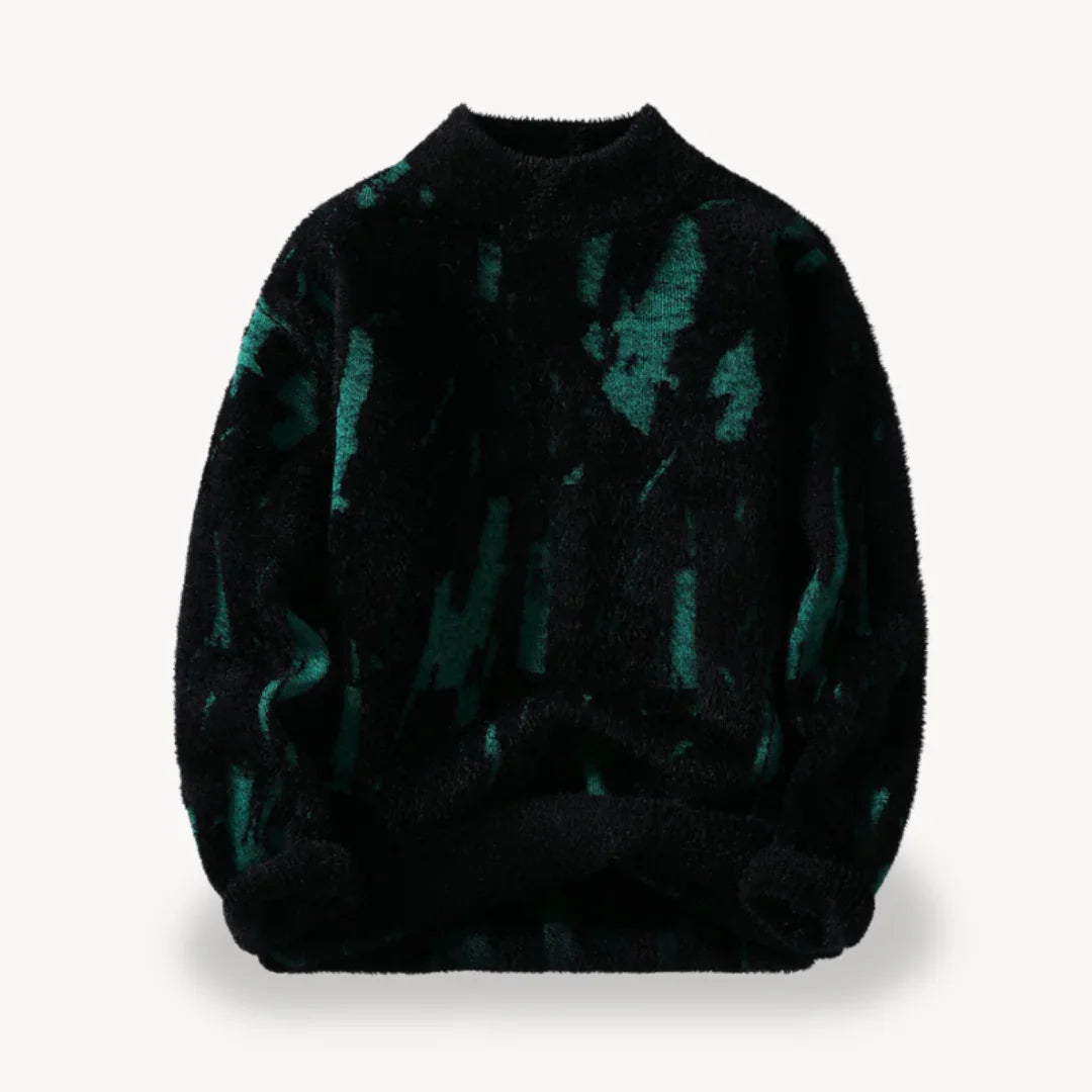 Herre Striktrøje Med Fuzzy Design Casual Rund Hals