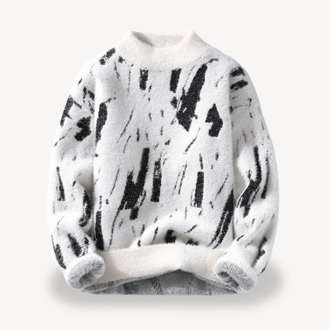Herre Striktrøje Med Fuzzy Design Casual Rund Hals