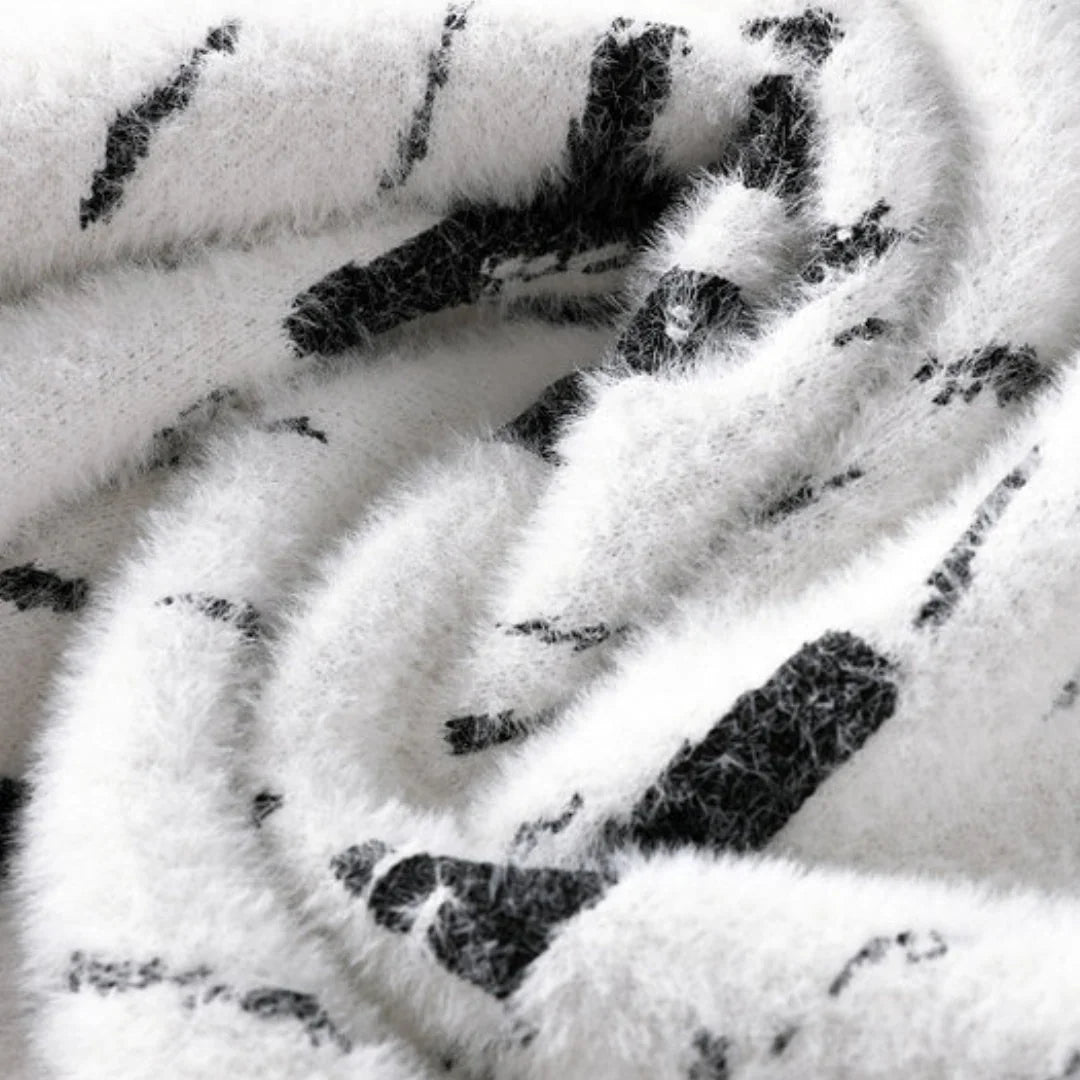 Herre Striktrøje Med Fuzzy Design Casual Rund Hals
