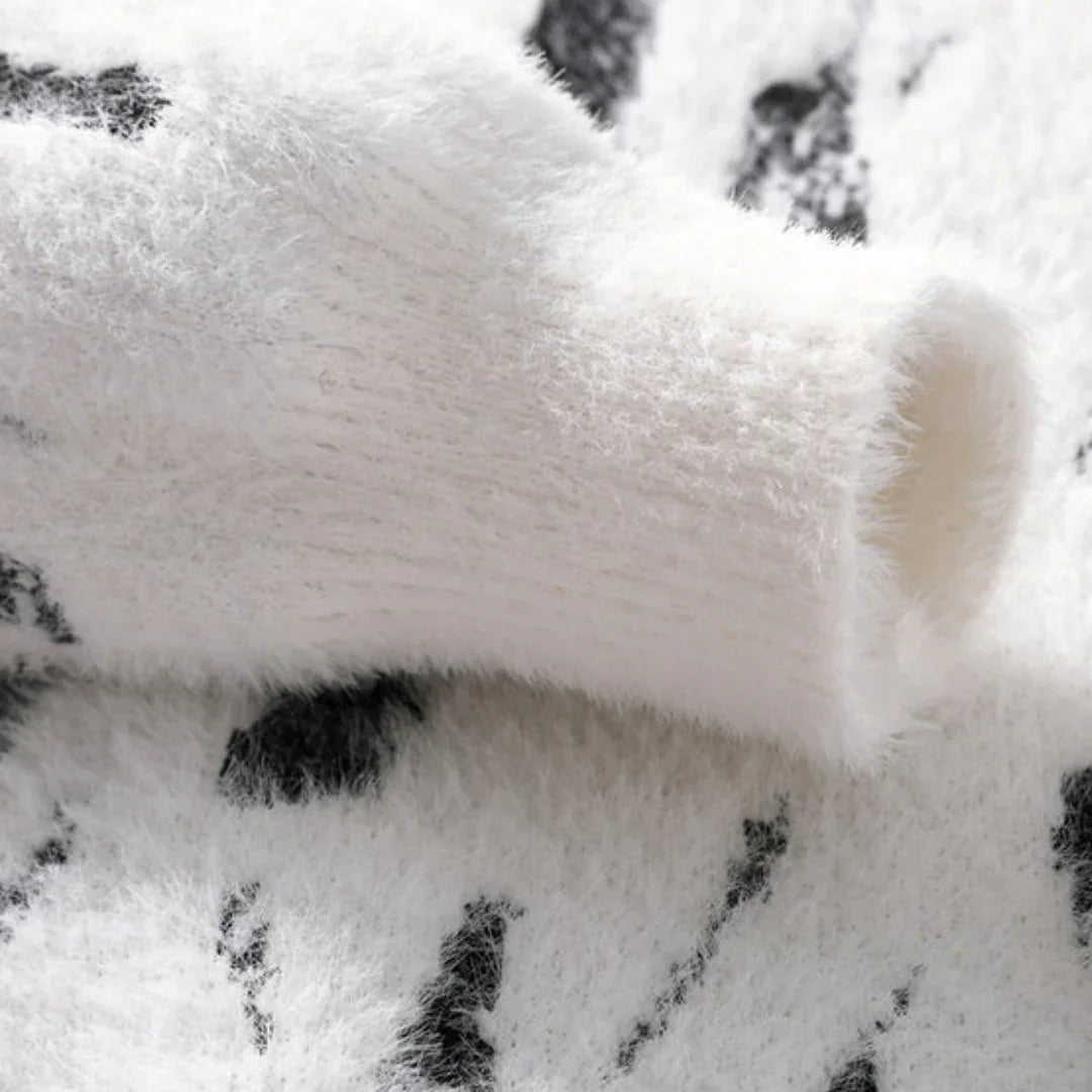 Herre Striktrøje Med Fuzzy Design Casual Rund Hals